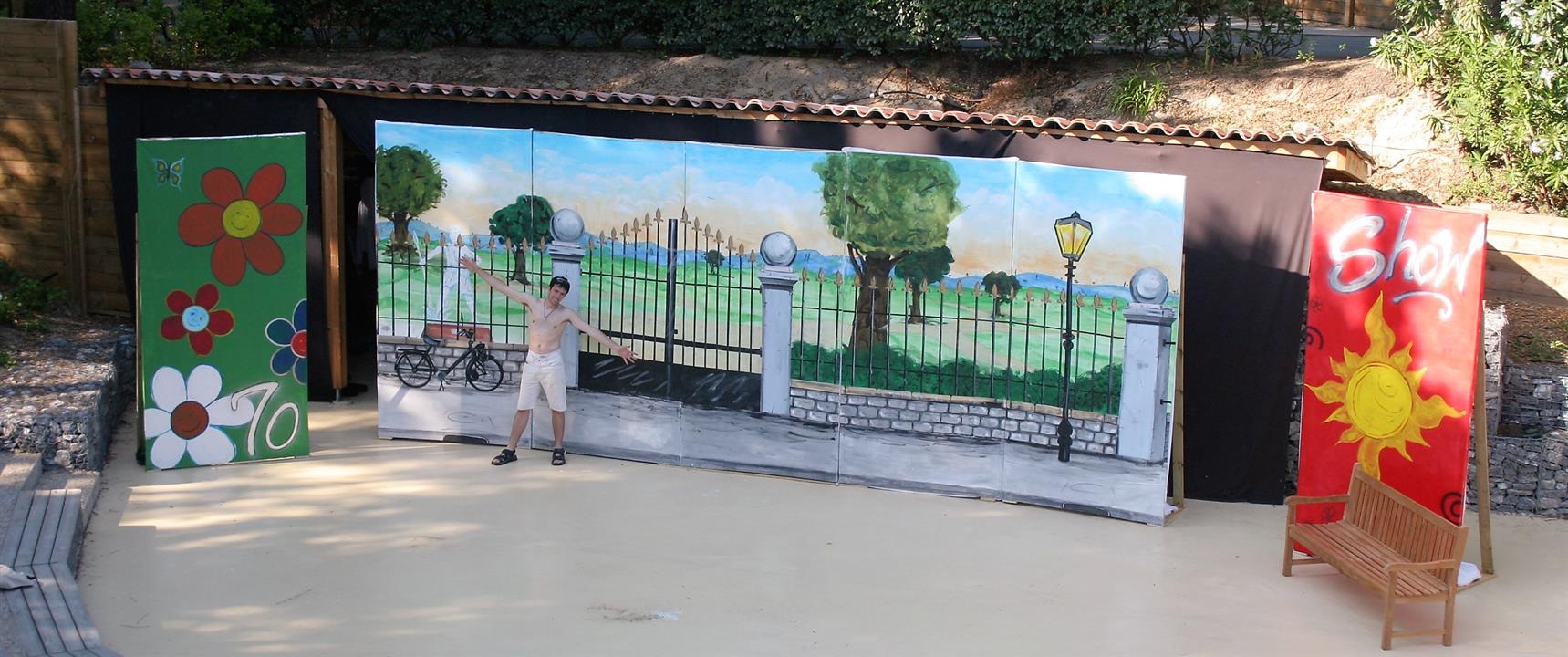 décor mural d'un parc de promenade
