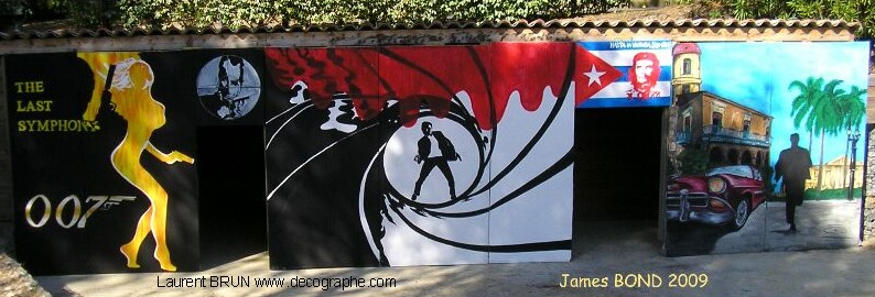 décor d'un spectacle sur james bond 007