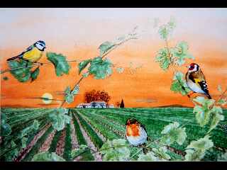 tableaux et peintures animalières des vignes en gironde