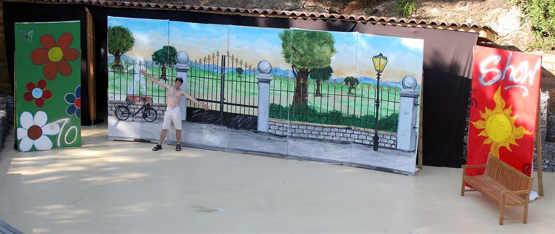 peinture du décor d'un parc power flower